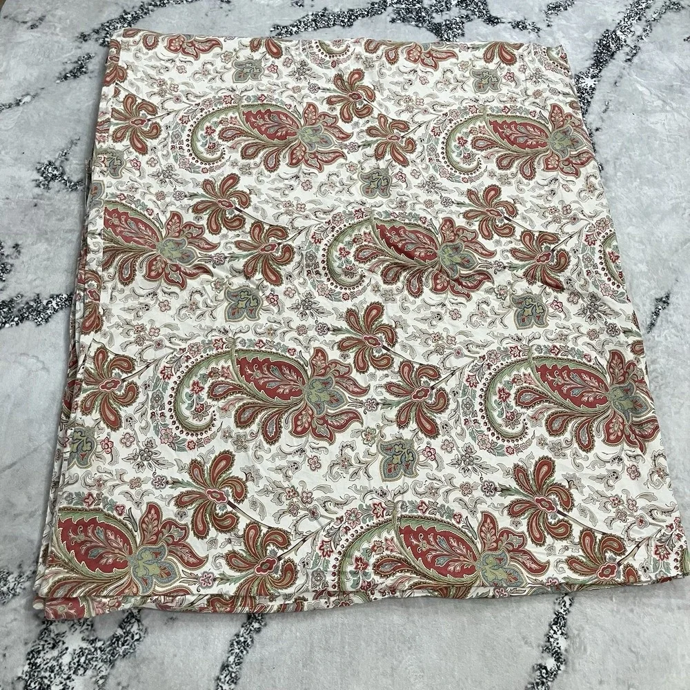 Pottery Barn Paisley Duvet Cover King Cotton Multicolor Floral Paisley Bedding